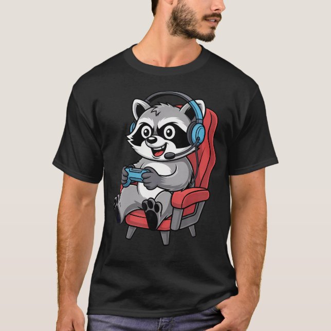 Rolig Råtta Datorspel Spelentusiast T Shirt (Framsida)