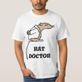 ROLIG RÅTTA FÖR RÅTTADOKTOR I LABBLAG TEE SHIRT