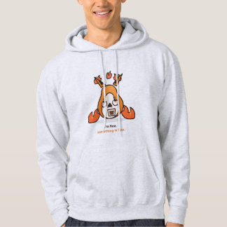 Rolig Räv Jag Mår Bra Allting Är Bra Kaffe Kaos Hoodie