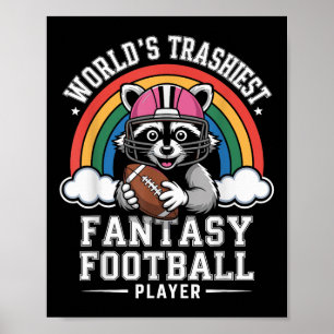 Rolig Räv Trophy för Fantasy Football-förlorare Si Poster
