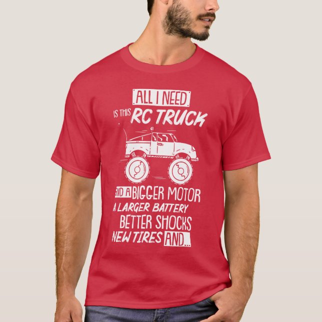 Rolig RC-racing RC-lastbil Radiostyrd RC-bil S f T Shirt (Framsida)