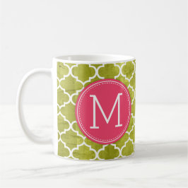 Rolig receptkaffemugg med monogramen kaffemugg