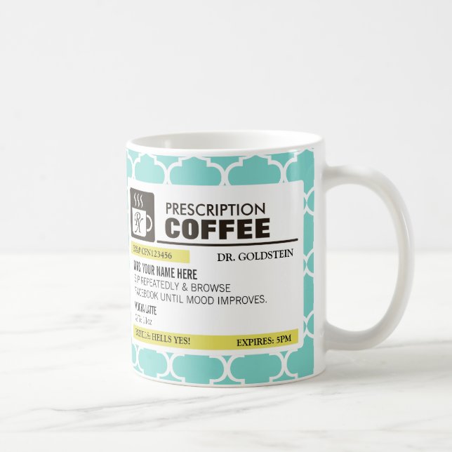 Rolig receptkaffemugg med monogramen kaffemugg (Höger)