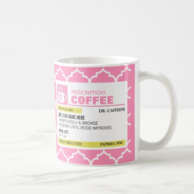 Rolig receptkaffemugg med Quatrefoil Kaffemugg (Höger)