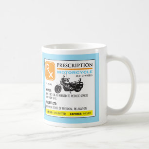 Rolig receptmotorcykelmugg kaffemugg