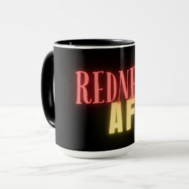 Rolig Redneck AF Neon Personlig Mugg