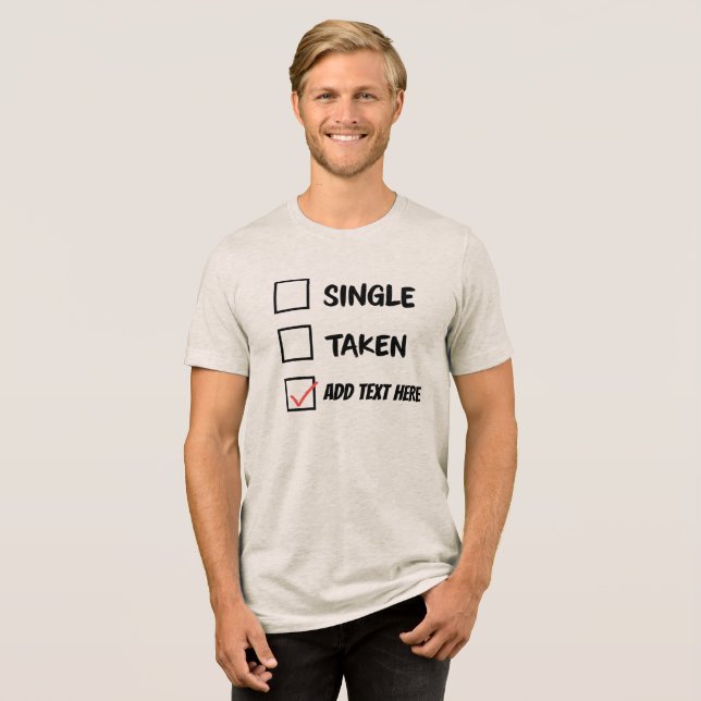 Rolig relationsstatus Personliggjord T Shirt (Framsida Full)
