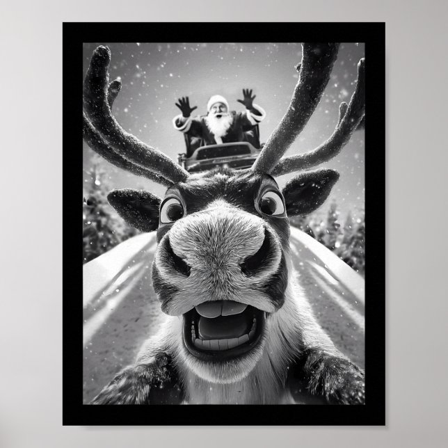 Rolig Ren Selfie Jul  Poster (Framsidan)