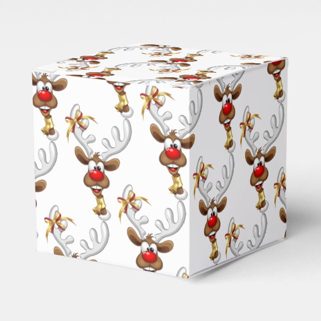 Rolig Ren som tittar Jul Meme Presentaskar (Framsidan Sidan)