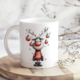 Rolig Renmugg – Åh Älg Jul! Kaffemugg