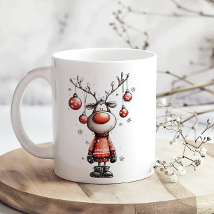 Rolig Renmugg – Åh Älg Jul! Kaffemugg