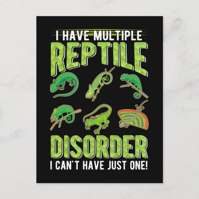 Rolig Reptil Gecko Ödla Älskare Vykort (Framsida)