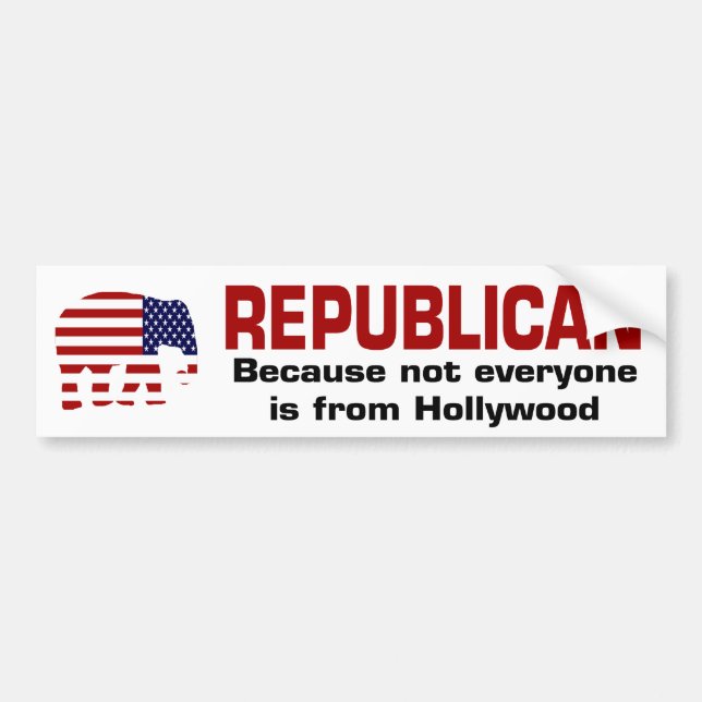 ROLIG REPUBLIKAN - Hollywood bildekal (Framsidan)