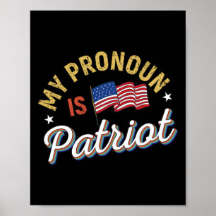 Rolig republikan Min pronomen är patriot konservat Poster