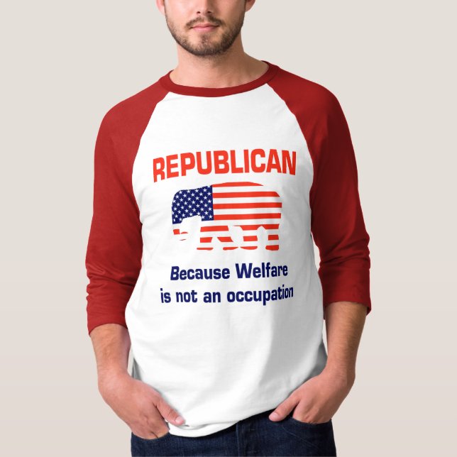 Rolig republikan - välfärd tee shirt (Framsida)