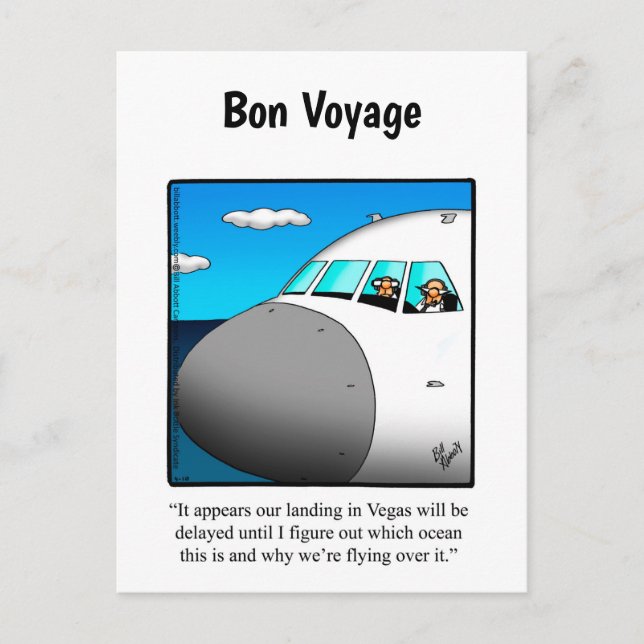 Rolig Resa Humor Postkort Vykort (Framsida)