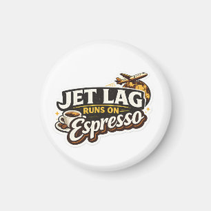 Rolig Resa Kaffe Älskare Hatt Magnet