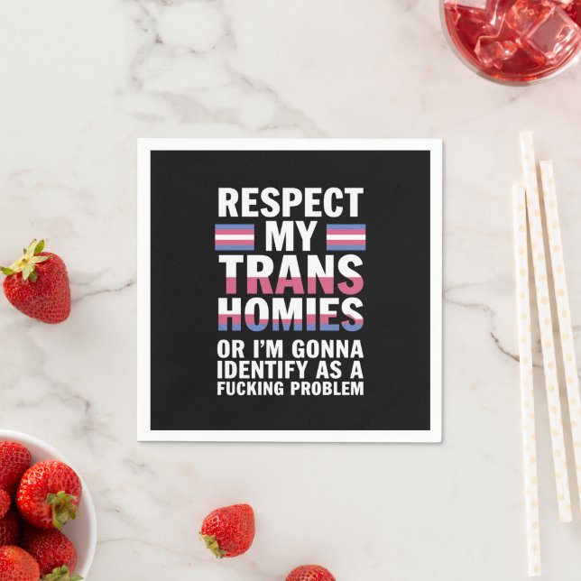 Rolig Respekt För Mina Trans-Vänner Månaden För HB Pappersservett (Insitu)