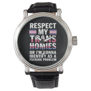 Rolig Respekt Min Trans-homo Pride Month LGBT Armbandsur