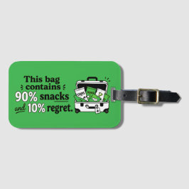 Rolig Resväskamärke för Snacksälskare  Bagagebricka
