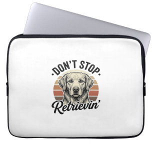 Rolig Retriever Hund Vintage Gravyr Grafisk Tee_ Laptop Fodral