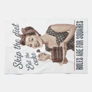 Rolig Retro 1950-tals Husmor Kökshandduk