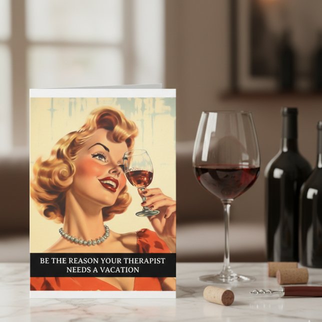 Rolig Retro 50-tals-sägande terapeut Kort (Skapare uppladdad)