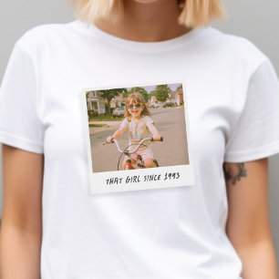 Rolig Retro Anpassad Foto Födelsedag T Shirt