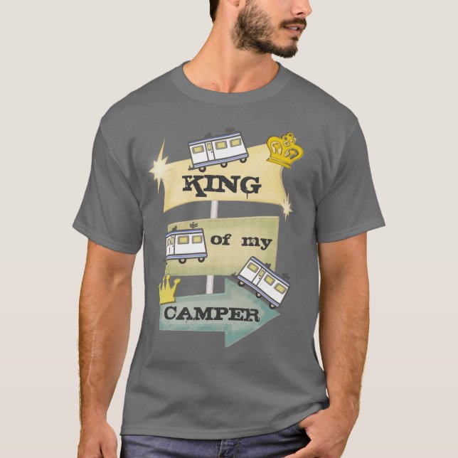 Rolig Retro anpassningsbarRV-campare/släpT-tröja T-shirt (Framsida)