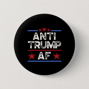 Rolig Retro Anti-trump Af, Anti-fascism, Pro Männi Knapp