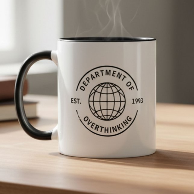 Rolig Retro Avdelning för Övertänkande Introvert Mugg (Skapare uppladdad)