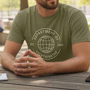 Rolig Retro Avdelning för Övertänkande Introvert T Shirt