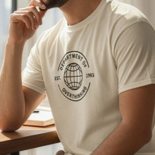 Rolig Retro Avdelning för Övertänkande Introvert T Shirt