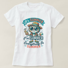 Rolig Retro-Cartoon-T-Shirt för Sommaren T Shirt