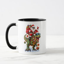 Rolig Retro Dinosaurie Jultomte Ridande T-Rex Jul