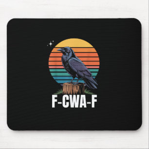 Rolig Retro F-Caw-F Fågel Kråka Kråka Fågel Musmatta