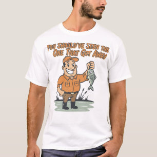 Rolig Retro Fiskare En Som Kom Undan T Shirt