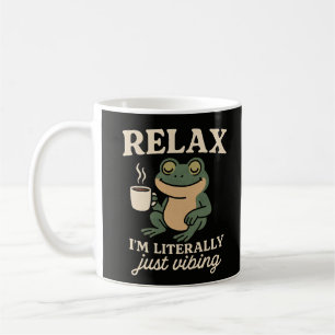 Rolig Retro Groda Vibbar Estetisk Meme T-Shirt Kaffemugg