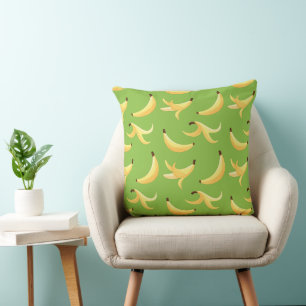 Rolig Retro Gul Banan Mönster Fest Redigerbar Kudde