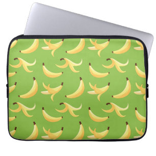 Rolig Retro Gul Banan Mönster Fest Redigerbar Laptop Fodral