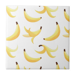 Rolig Retro Gul Banan Mönster Parti Redigerbar Kakelplatta