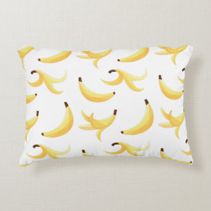 Rolig Retro Gul Banan Mönster Party Redigerbar Prydnadskudde