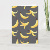 Rolig Retro Gul Banansmönster Party Redigerbar