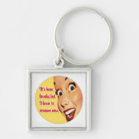 Rolig Retro hemmafru högvärdiga Keychain 5
