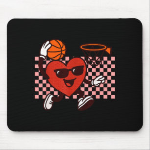 Rolig Retro Hjärtgrafik Basketspelare Barn V Musmatta