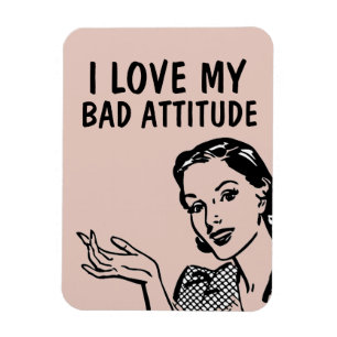 ROlig RETRO HUSHUSTRU KÄRLEK DÅLIG ATTITYD MAGNET