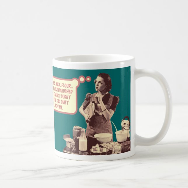 Rolig Retro Husmor Mugg (Höger)