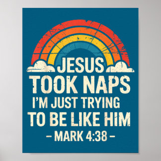Rolig Retro Jesus Tog Tupplär Mark Poster