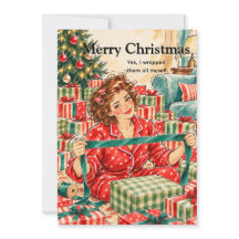 Rolig Retro Julklappsinsvepning i Pyjamas