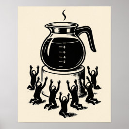 Rolig Retro Kaffe – Tillbed Kaffe Poster